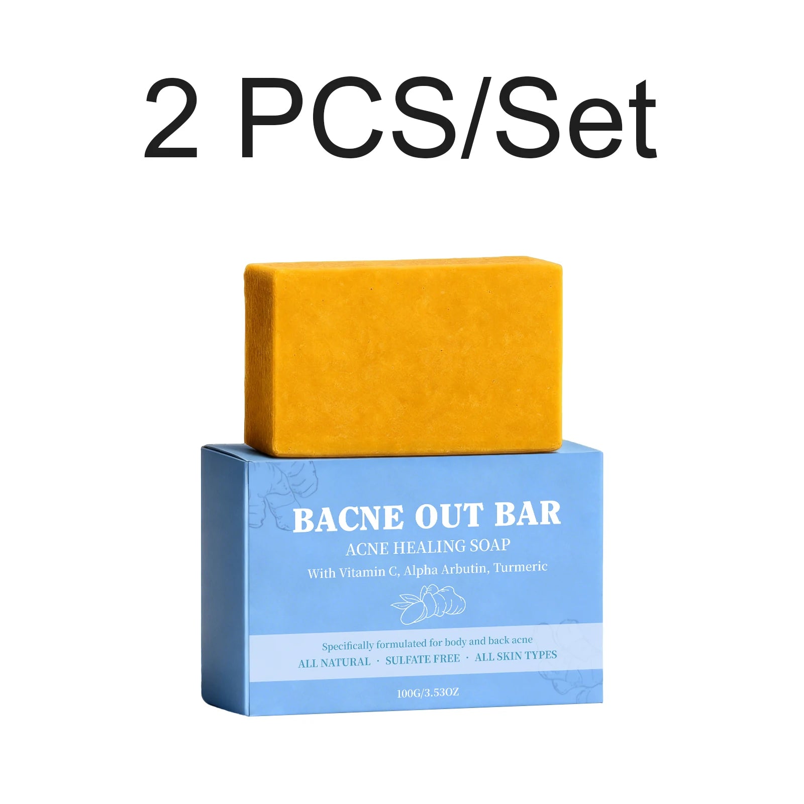 Body Cleansing Soap Back Acne Care Moisturizing Brightening Body Wash Bar Deep Clean Removes Odors Smooth Skin Shower Soap 100g Oasis Select 2 PCS