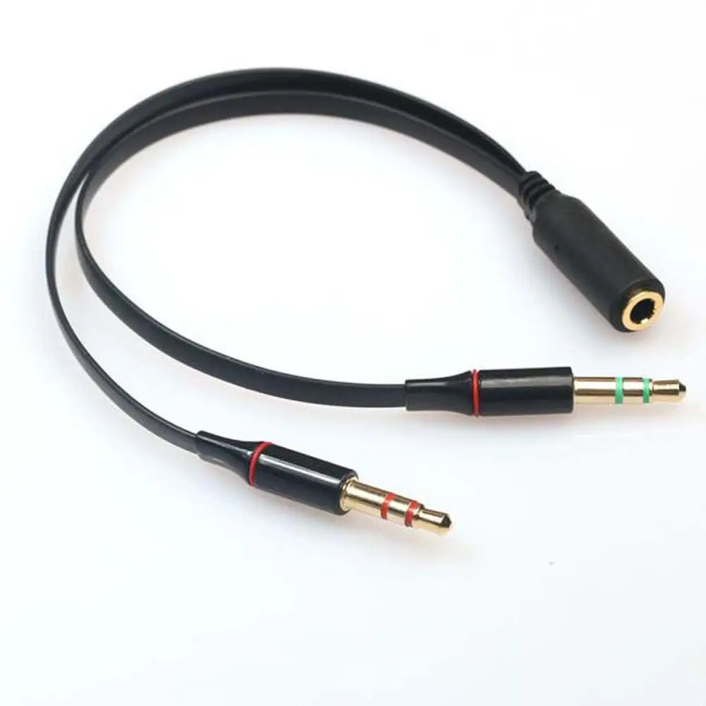 Connected Cord Micphone Earphone Y Splitter Audio Cable 3.5 mm Adapter Oasis Select