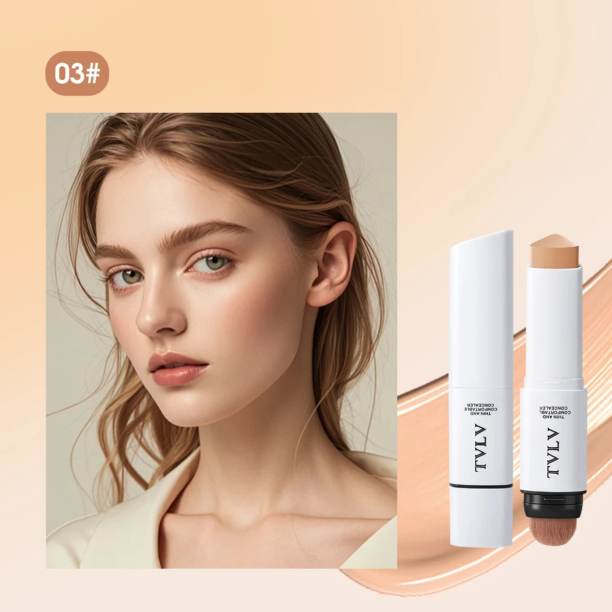 Double-Ended Cream Concealer – Full Coverage Natural Finish Cream Concealer Oasis Select 03
