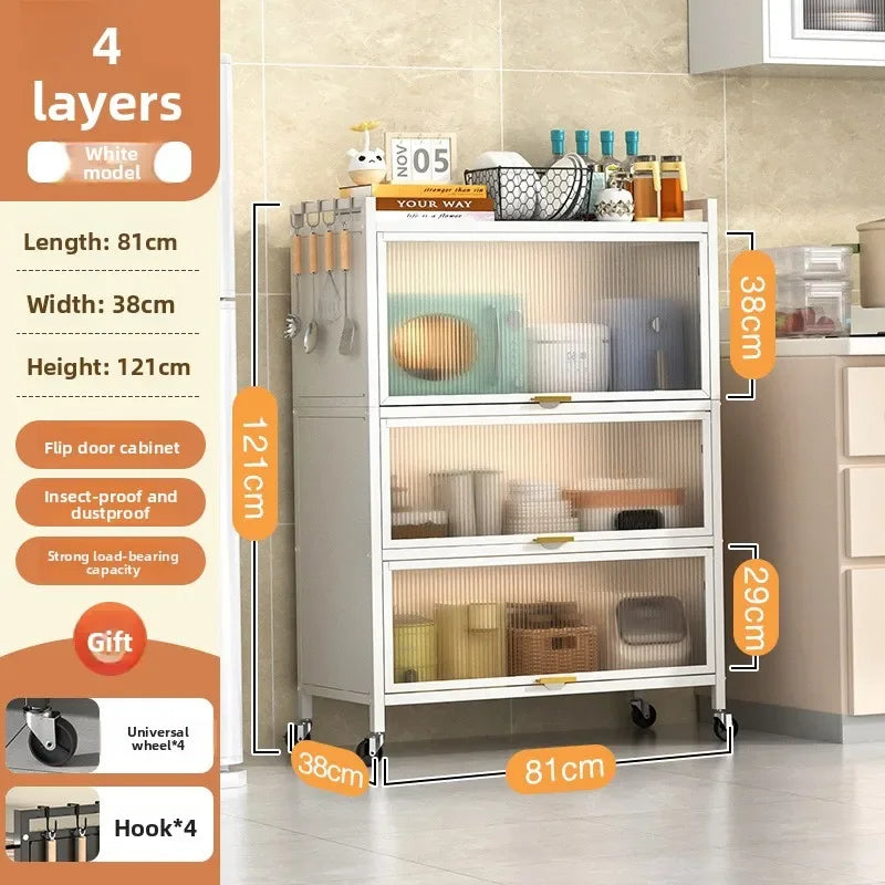 Shelves Floor-to-ceiling multi-layer household cupboards Storage cabinets Against the wall Side cabinets Storage cabinets Oasis Select White 38-81-4-3