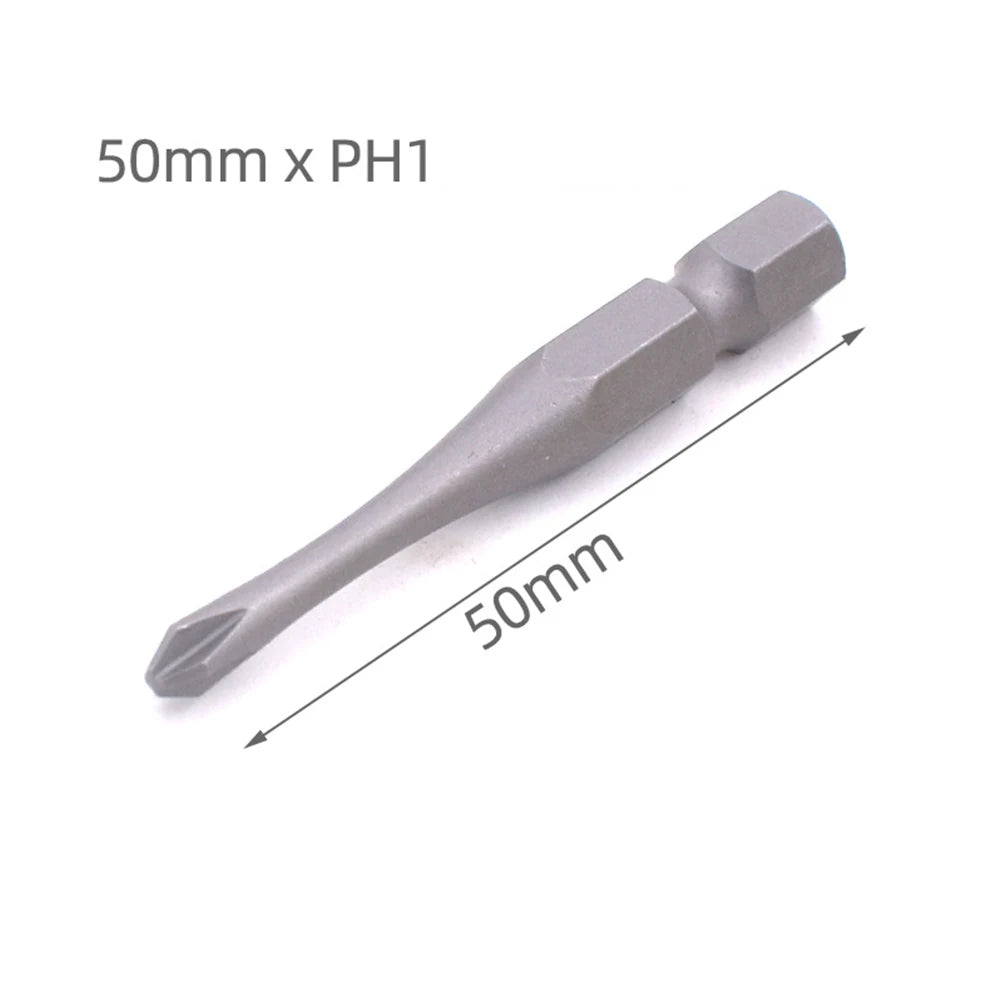 50mm Hex Screwdriver Bits Set – PH1 PH2 PH3 & Slotted SL3–SL6 Screwdriver Bit Set Oasis Select PH1