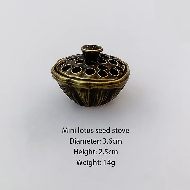 Antique Pocket Dragon Phoenix Incense Burner Hollow Incense Mini Ornaments Chinese Ancient Tea Desk Decor Office Decoration Oasis Select MR-06