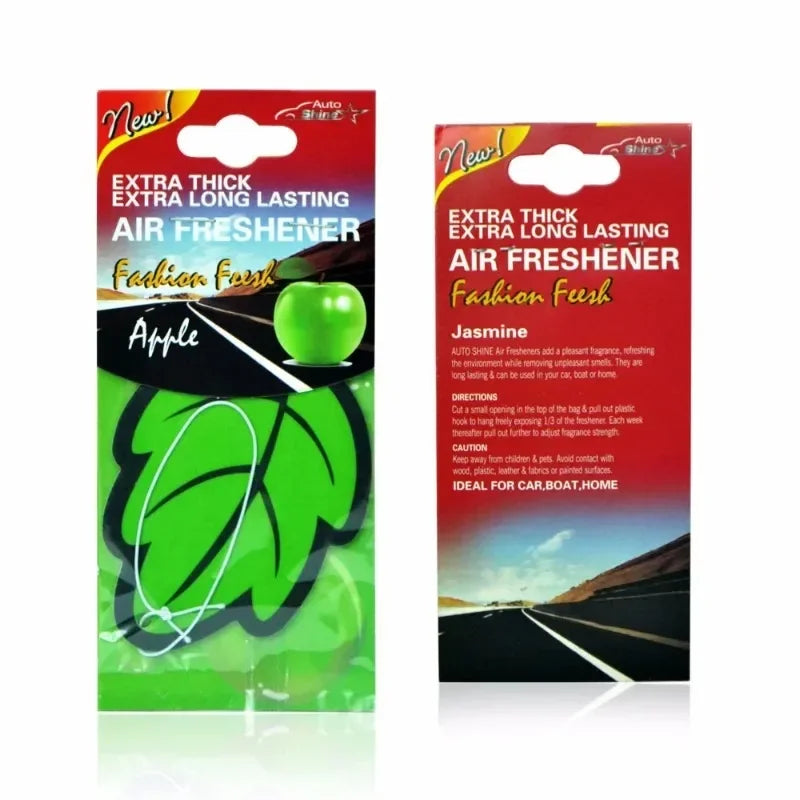 6PCScar accessories interior Car Air Freshener Natural scented tea paper Auto Hanging Vanilla perfume fragrance Leaf Shape Oasis Select