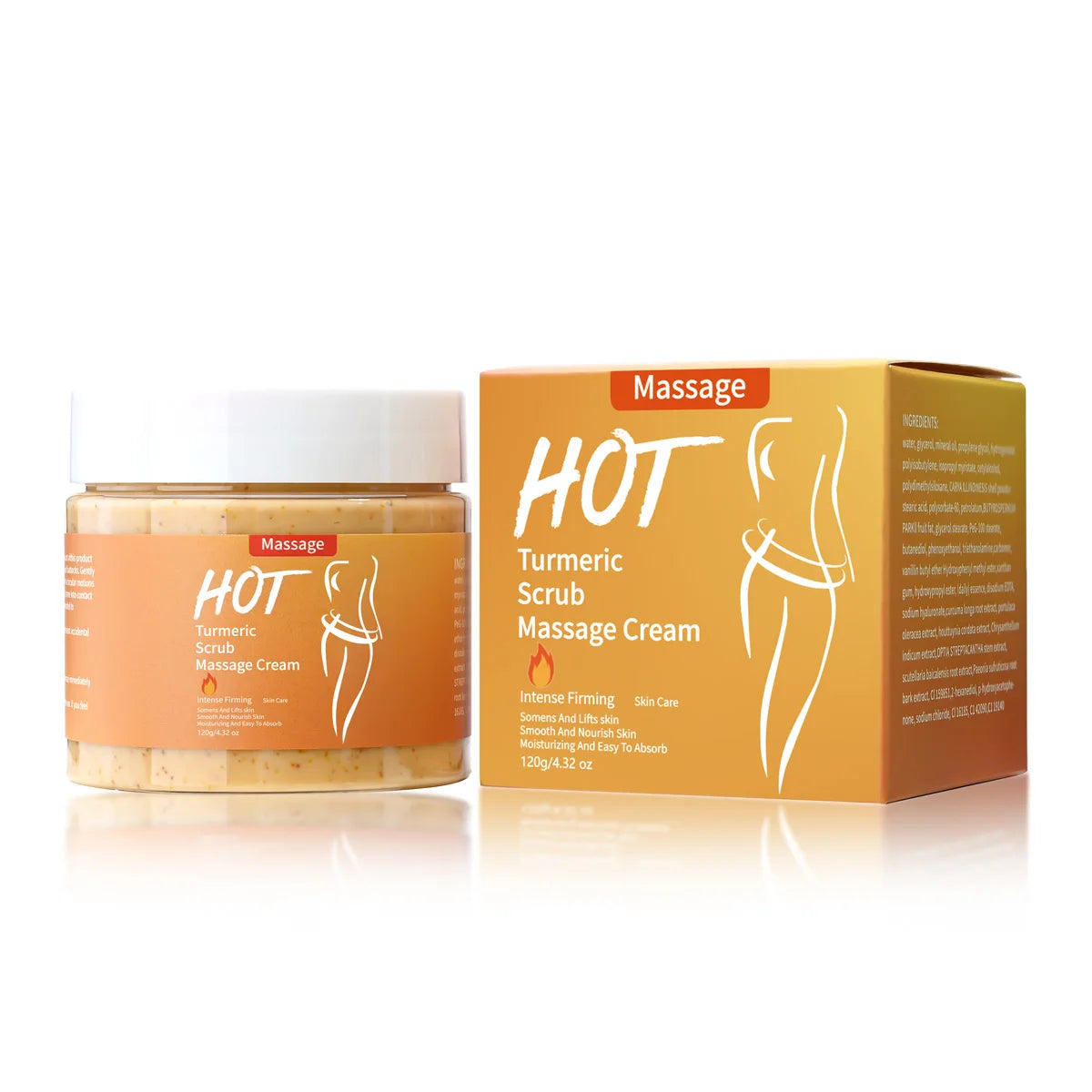 Turmeric Walnut Shell Exfoliating Firming Body Scrub Cream