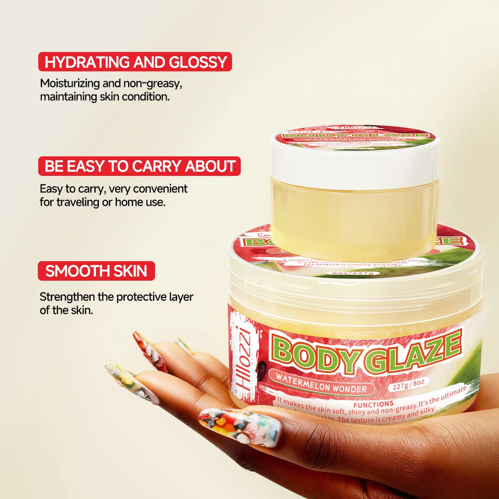 8oz 2oz Body Glaze Watermelon Moisturizes, Protects, and Repairs the Skin brighten and smooth the look of uneven complexion Oasis Select