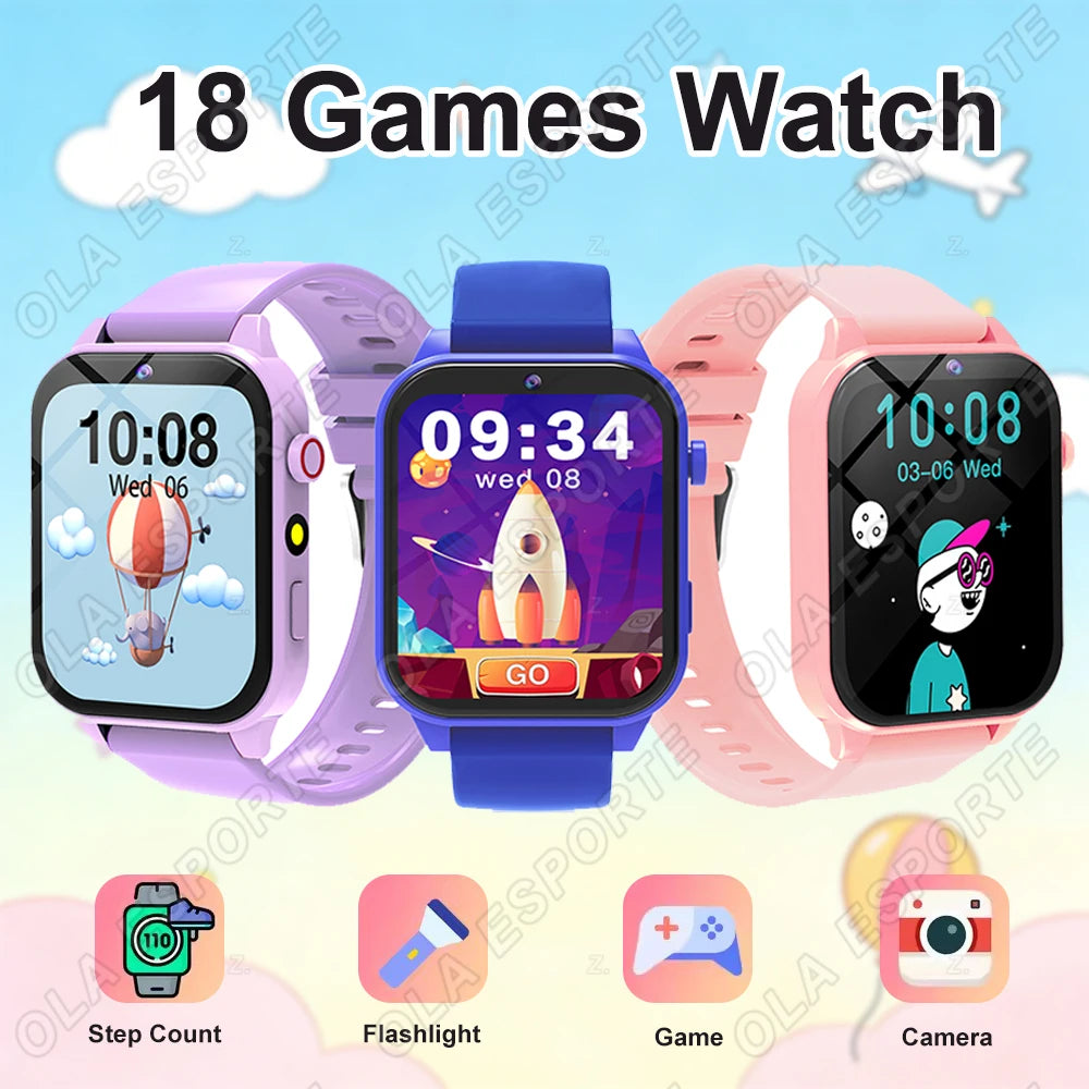 Kids Smart Watch 1.83" HD | 18 Games, Camera & Sleep Monitor