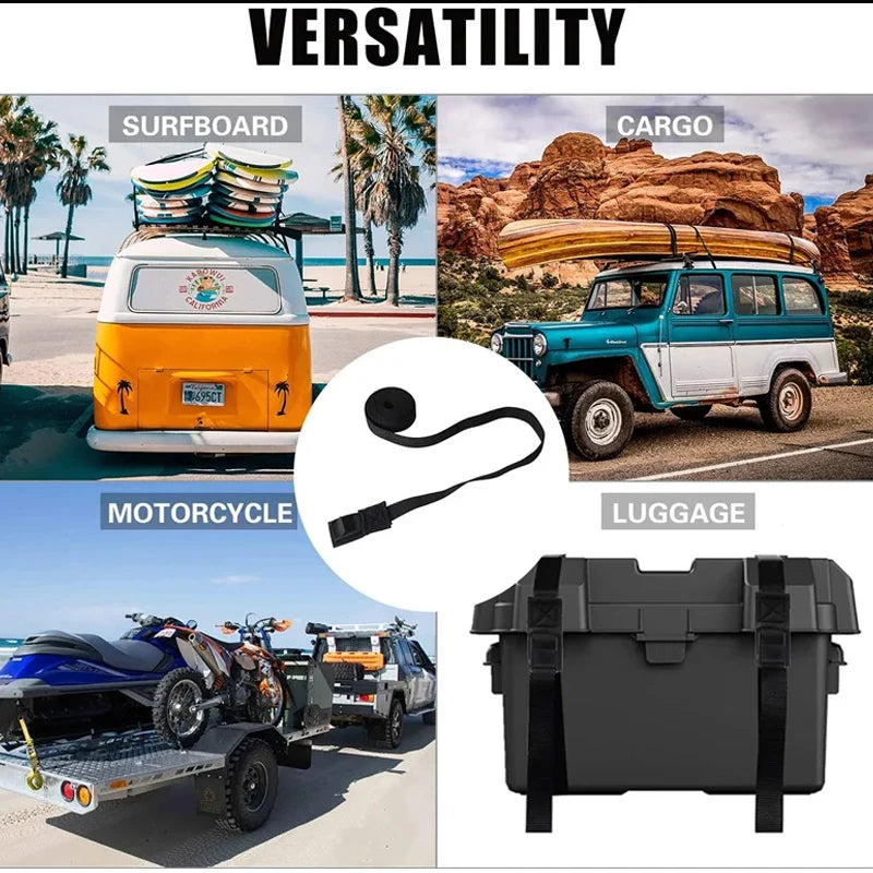 Car Tensioning Belts Black Tie Down Strap Strong Ratchet Belt Luggage Bag Cargo Lashing With Metal Buckle for Car RV 300cm*2.5cm Oasis Select