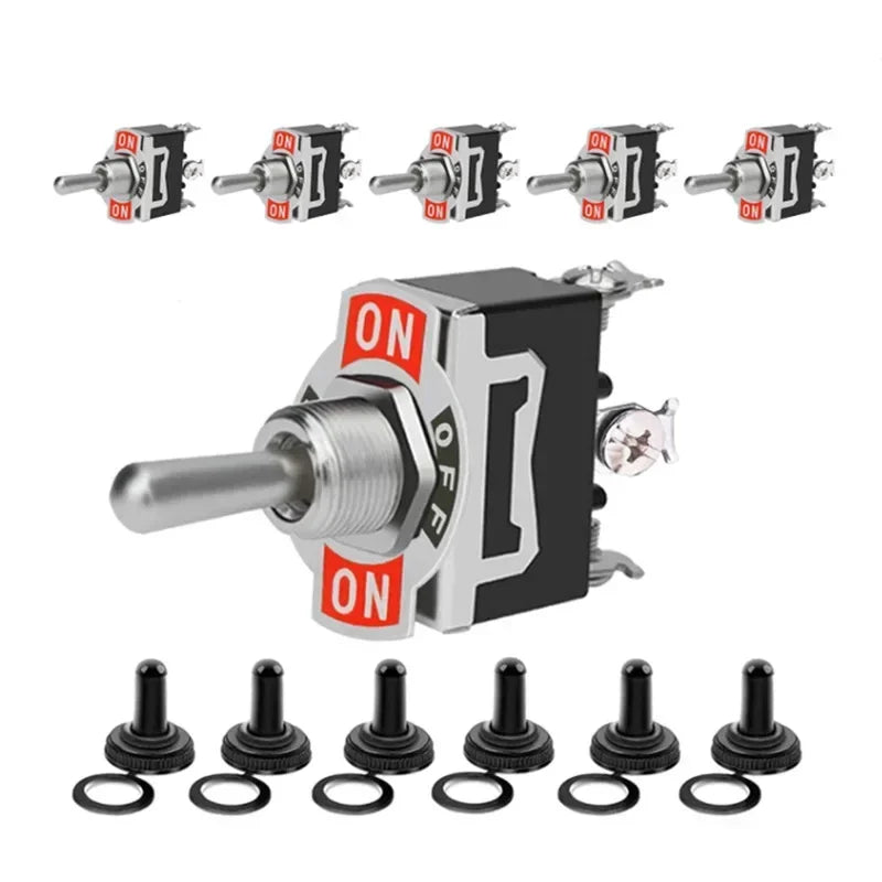 5Pcs Heavy Duty Car Boat Rocker Toggle Switch 15A 250V 2Pin SPST ON/OFF Rocker Switches with Waterproof Boot Spst Rocker Switch Oasis Select