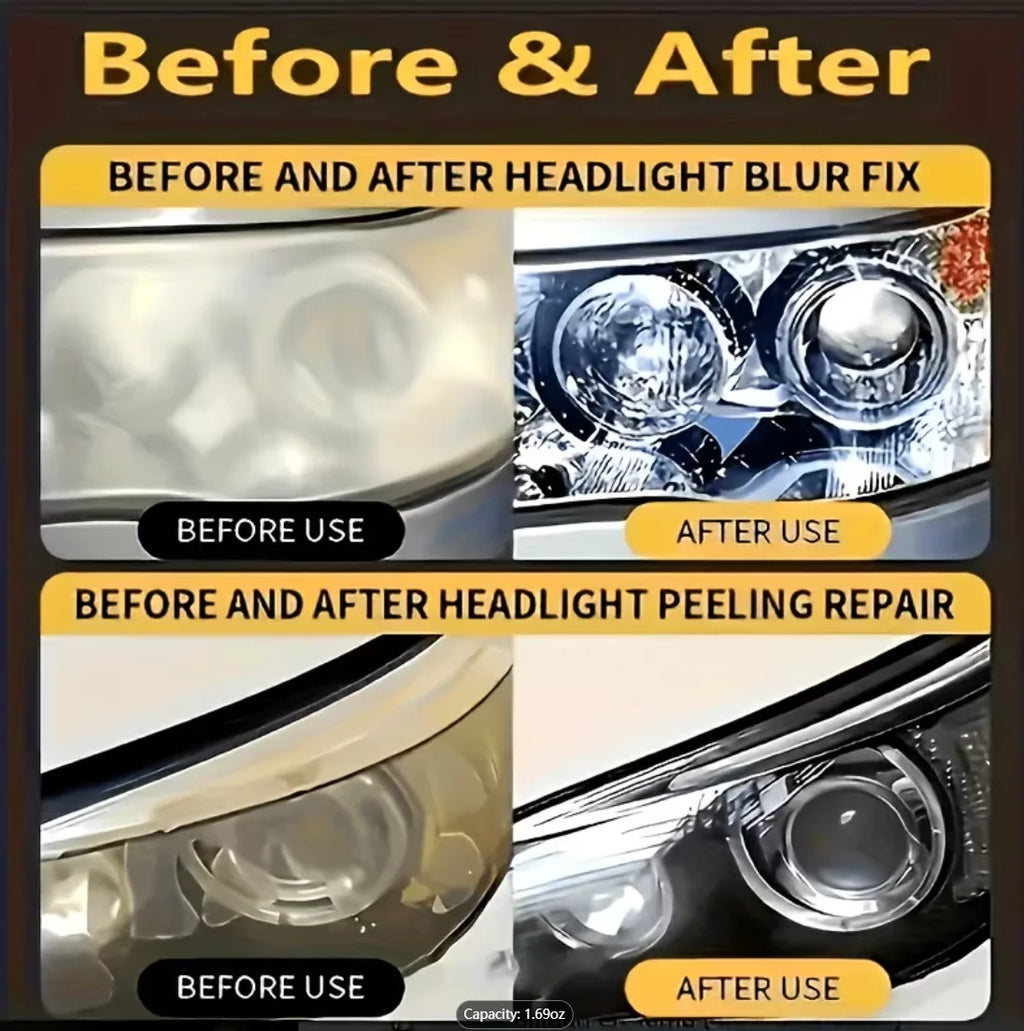 Car Headlight Restorer – Advanced repair kit removes yellowing and oxidation, provides long-lasting coating protection. Headligh Oasis Select