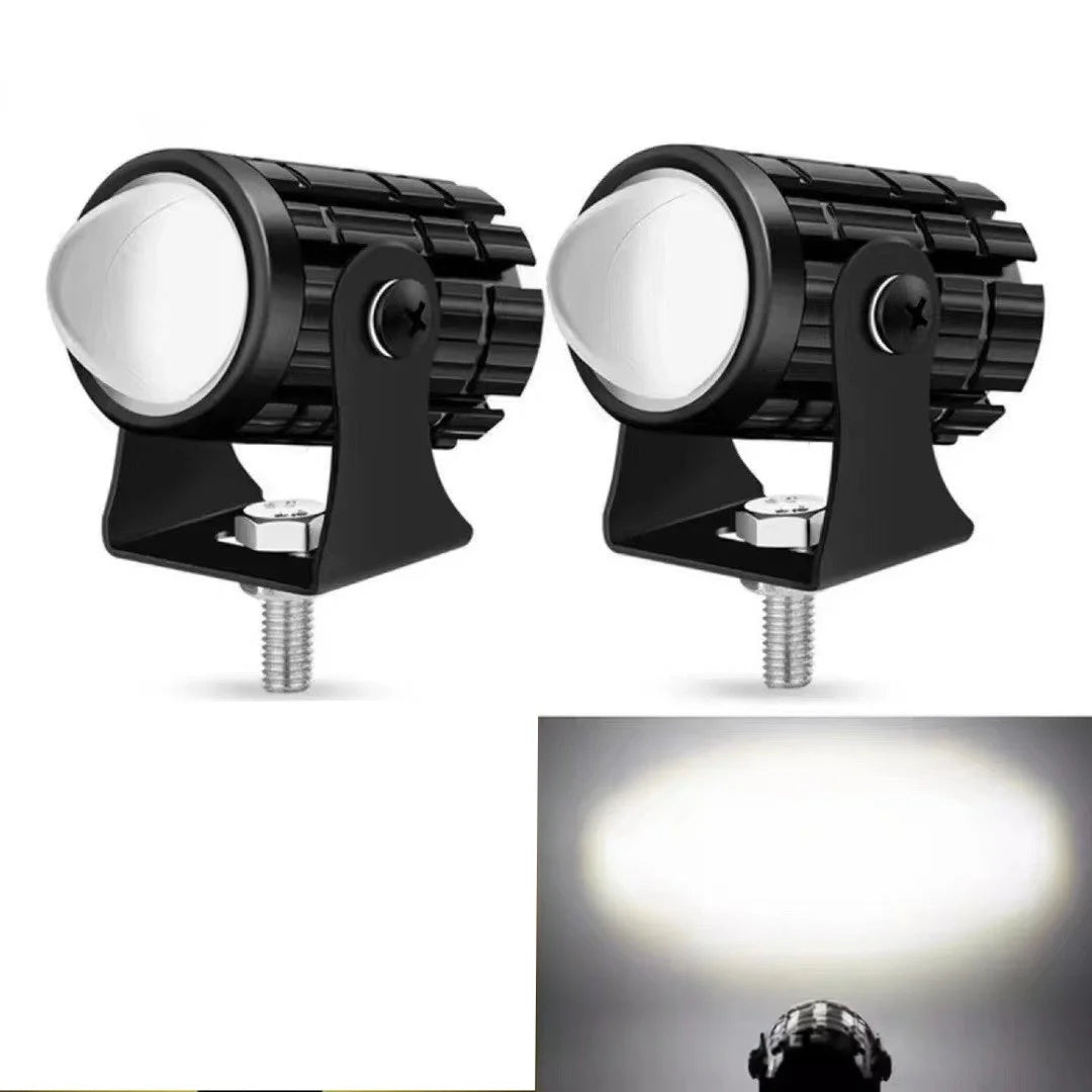 1/2PCS Motorbike LED Spotlights, Dual Color Universal Mini Driving Light for Truck & Off-road Oasis Select white 2pcs