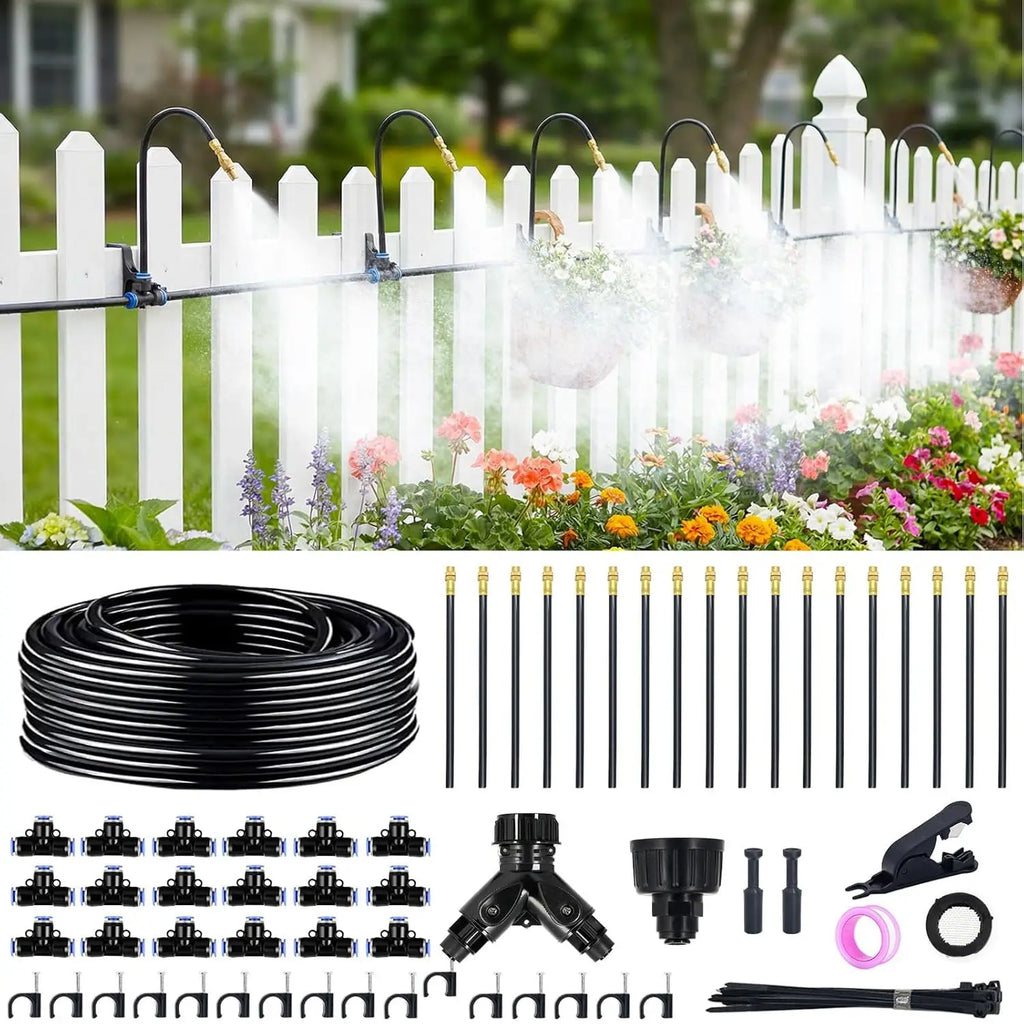 8mm All Black Quick Connect Fittings For Sprinkler Irrigation System Spray Cooling Humidification Garden Watering Accessories Oasis Select