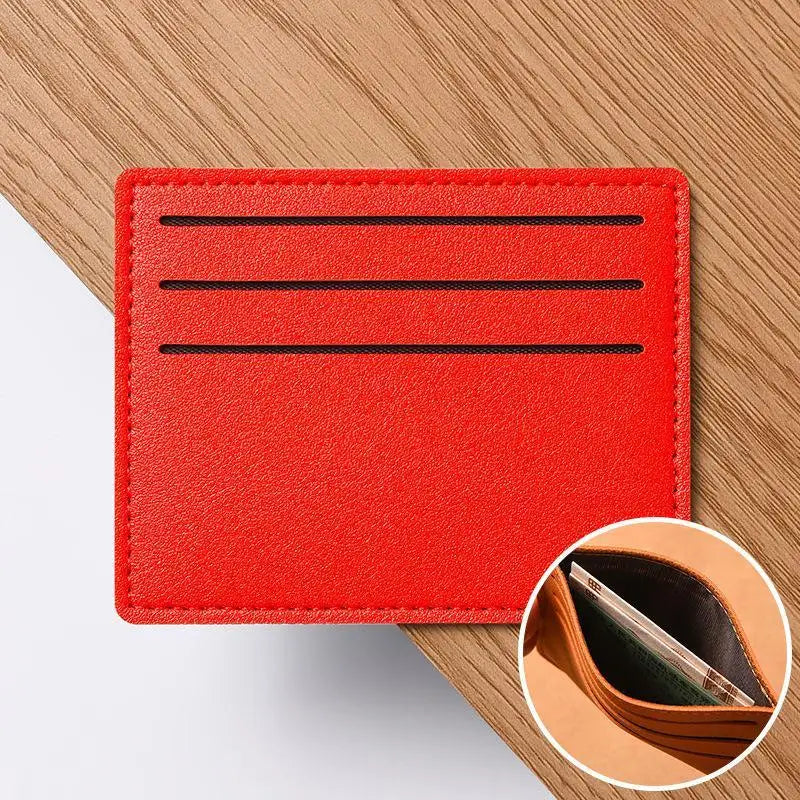 Minimalist Slim PU Card Holder – 6-Slot Pocket Wallet Case Slim Card Holder Oasis Select A9