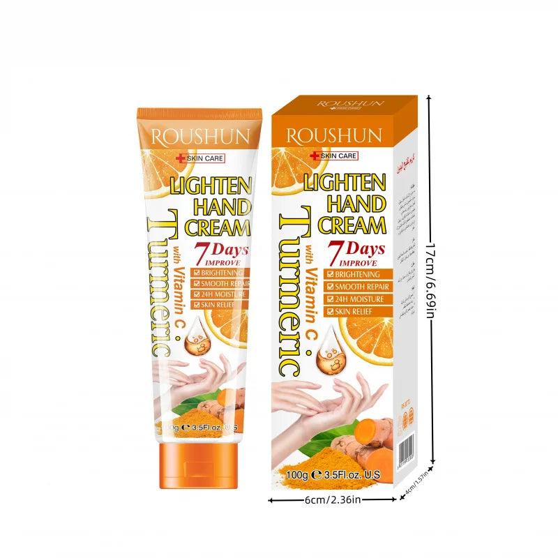 ROUSHUN Turmeric Vitamin C Hand Cream – Hydrating & Non-Greasy