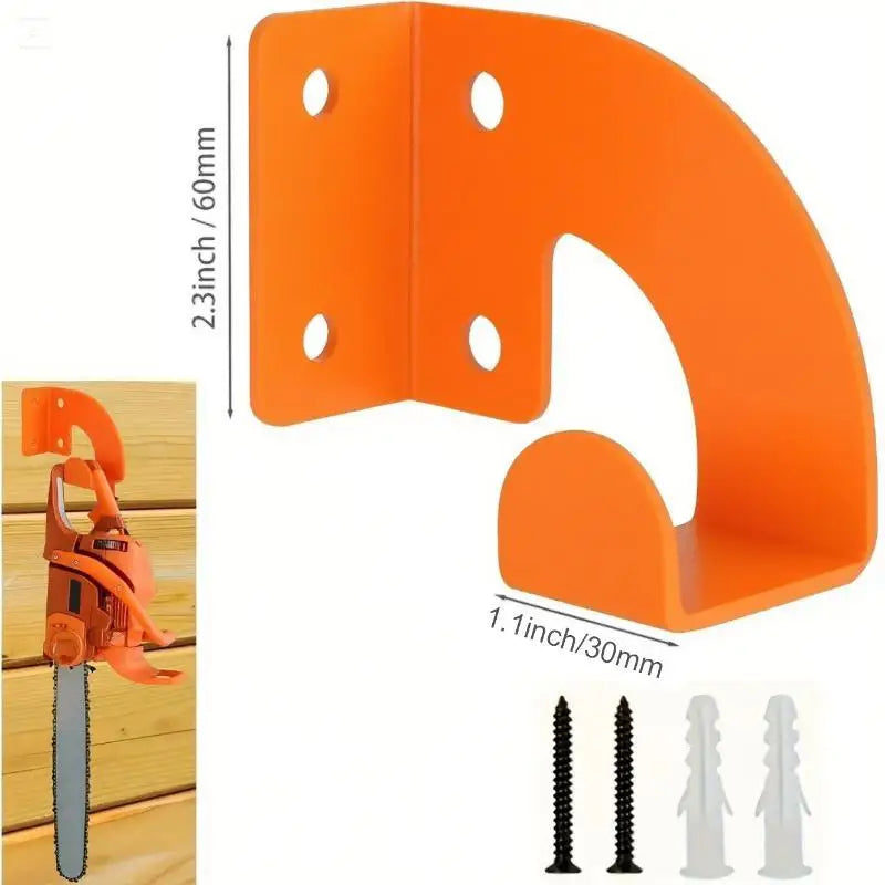 Chainsaw Wall Mount Heavy Duty Chainsaw Hanger Wall Mount Organizer Metal Rack Tool Storage For Workshop Garage Garden Oasis Select Orange