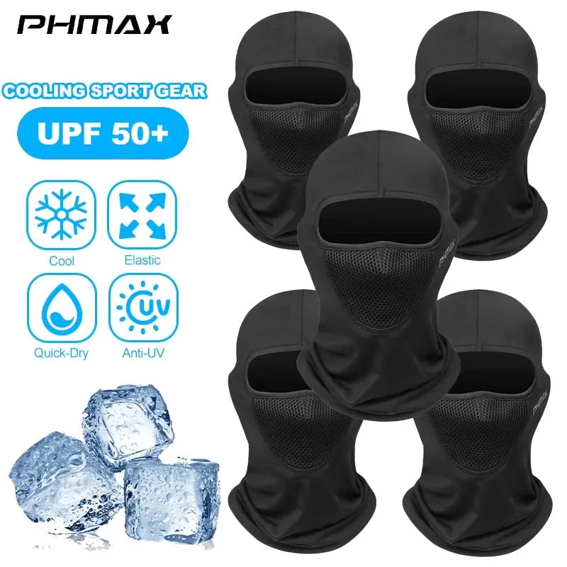 PHMAX Summer Bike Motorcycle balaclava Breathable Cycling Full Face Mask Windproof Wind Cap Riding Headwear Fishing Hunting Mask Oasis Select PW-DPMZ-4201-5