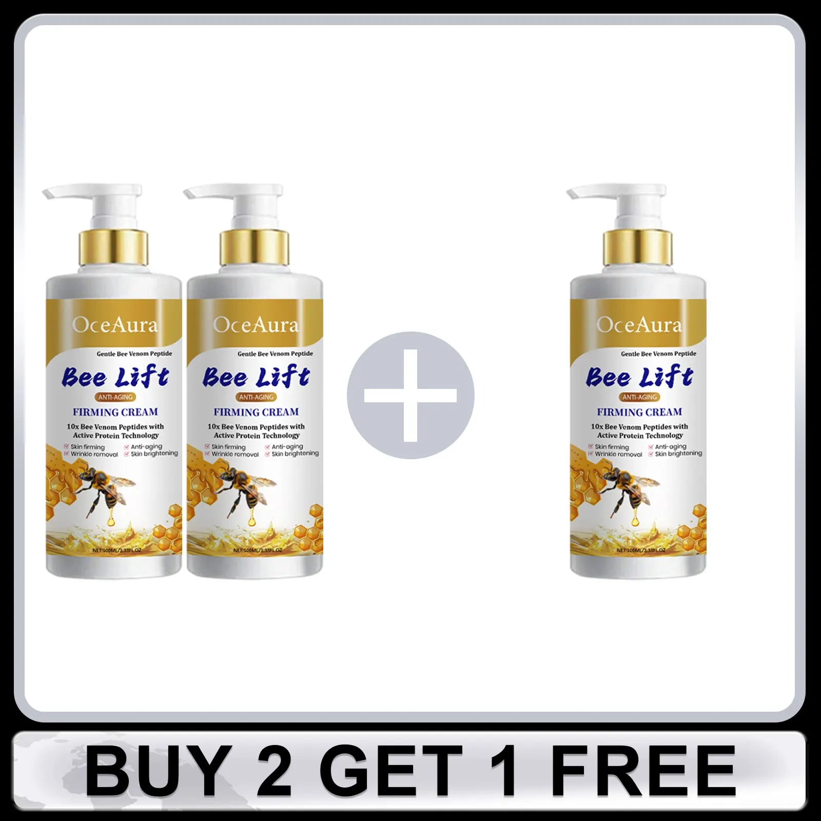 Bee Firming Body Cream Wrinkle Removal Fine Lines Improve Sagging Skin Increase Elasticity Massage Brighten Lifting Body Lotion Oasis Select Buy 2 Get 1 Free