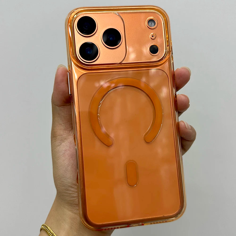 Anti-Fall Phones Case Magnetic Transparent Protective Case For IPhone 17Air 17Promax 16 Plus 15 14pro 13 Wear-resistant Shell Oasis Select TO iPhone 15