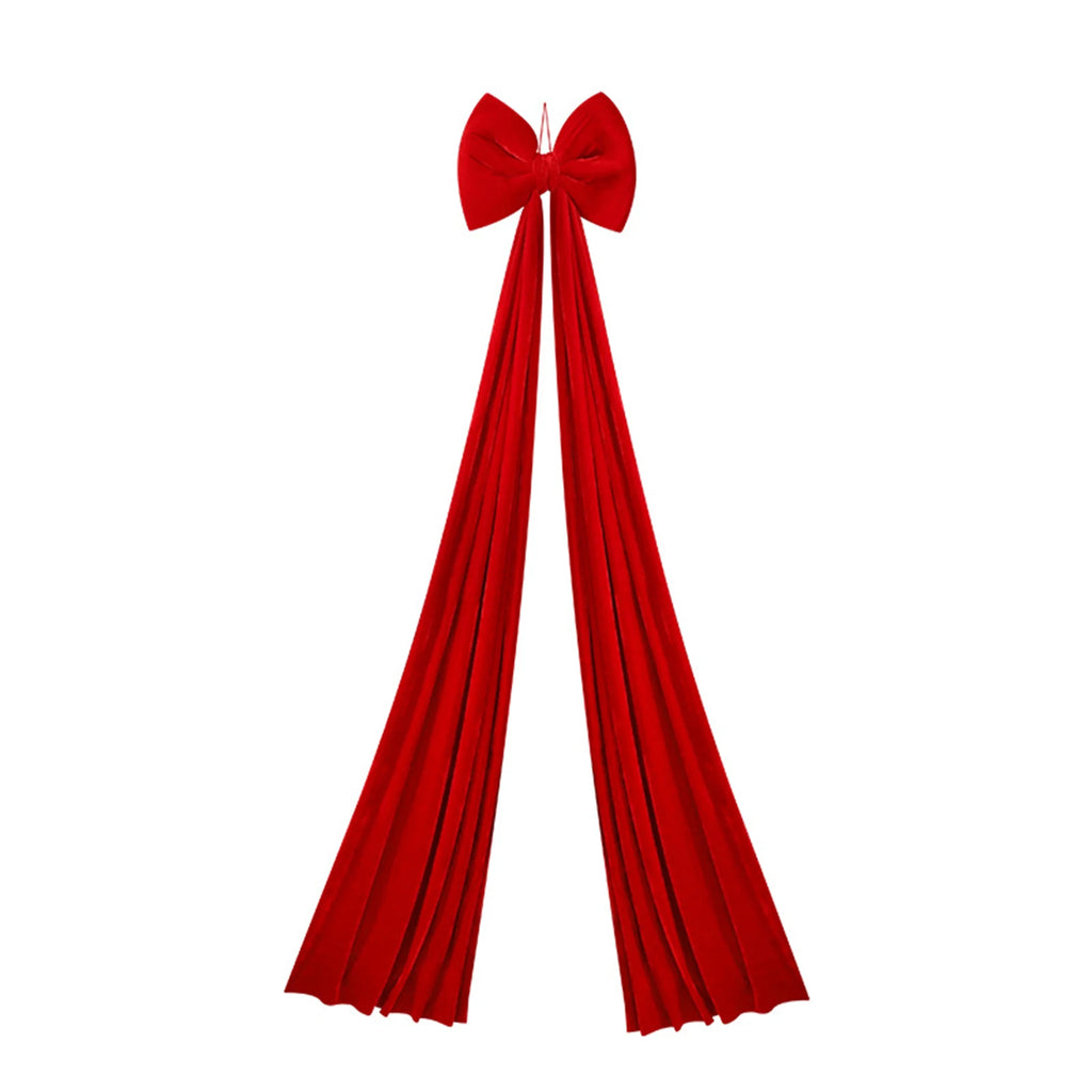 Extra Large Velvet Christmas Tree Topper Bow | Red Oversized