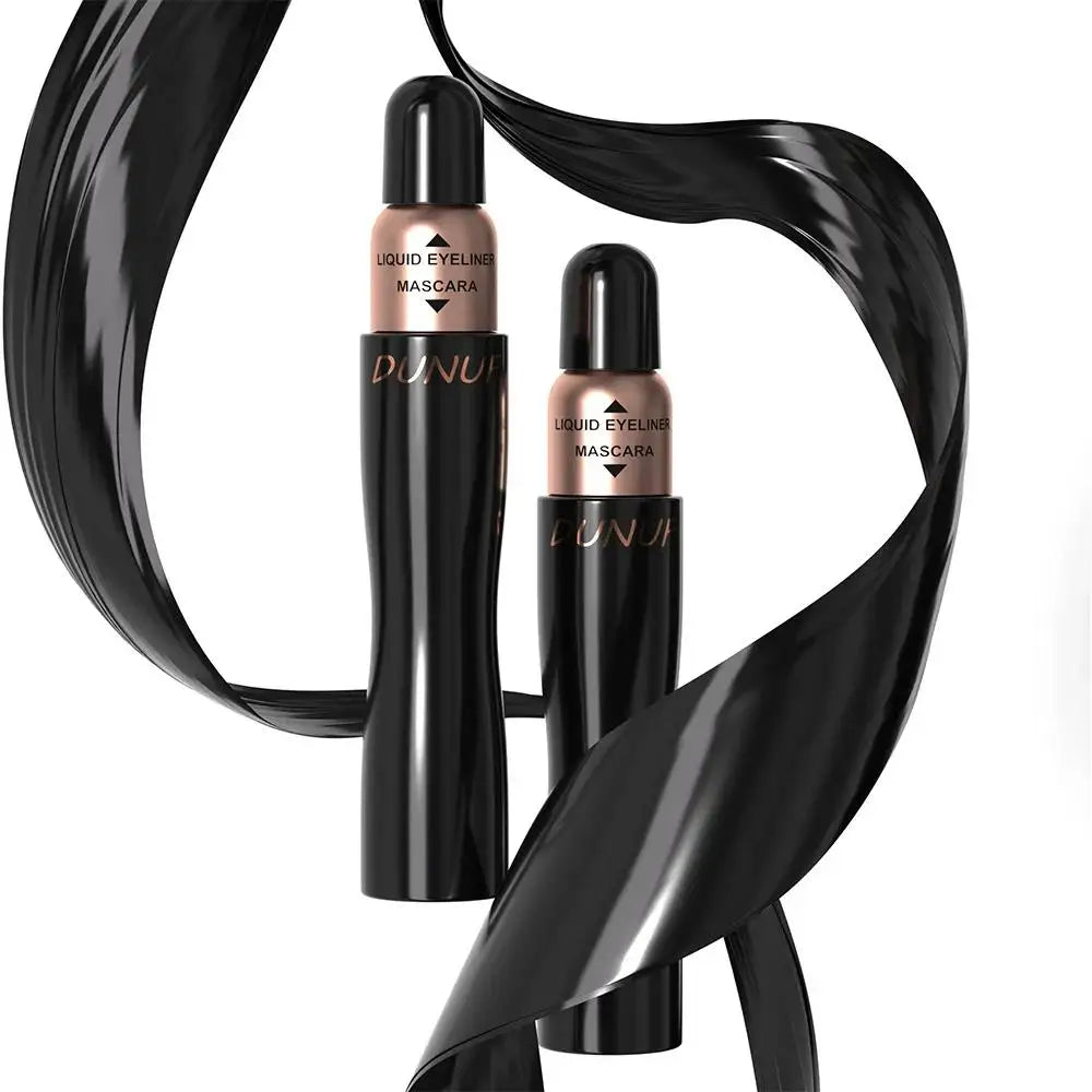 DUNUF 2-in-1 Mascara & Eyeliner Kit – Waterproof Black