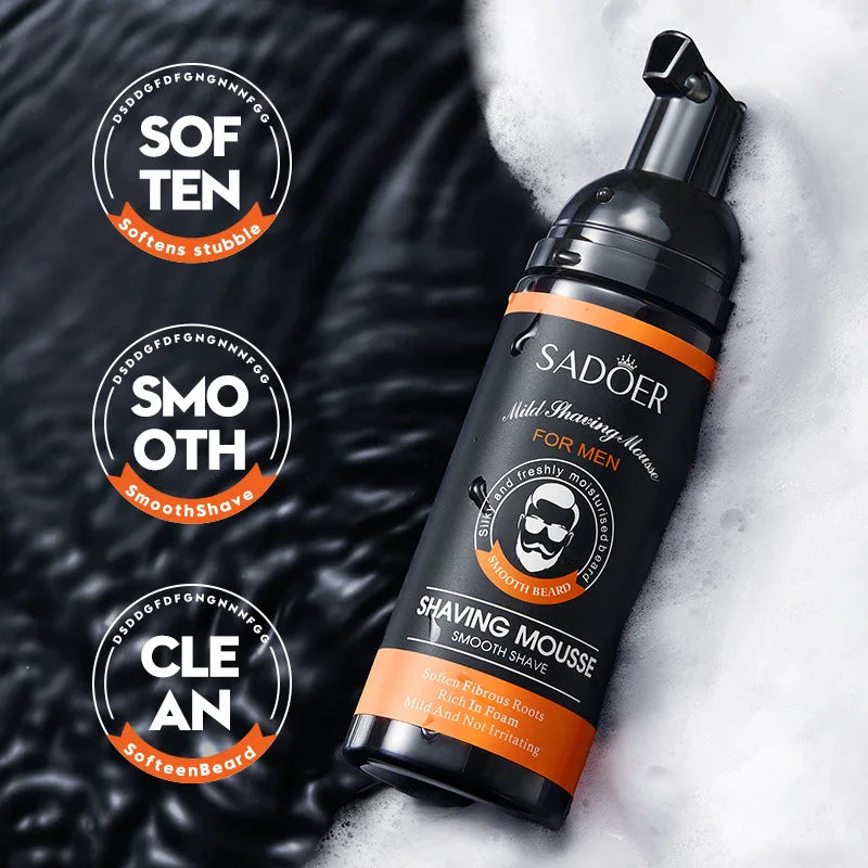 60ml Men's Shaving Mousse Mild Not Irritaing Clean Smooth Soften Sideburn Beard Shaving Cream For Man Grooming Accessories Oasis Select