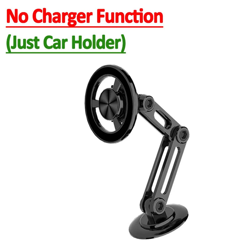 Magnetic Wireless Car Charger Phone Fast Car Charing Air Vent Mount Station For Iphone 15 14 13 12 Pro Max Magnet Phone Holder Oasis Select No Charger Black