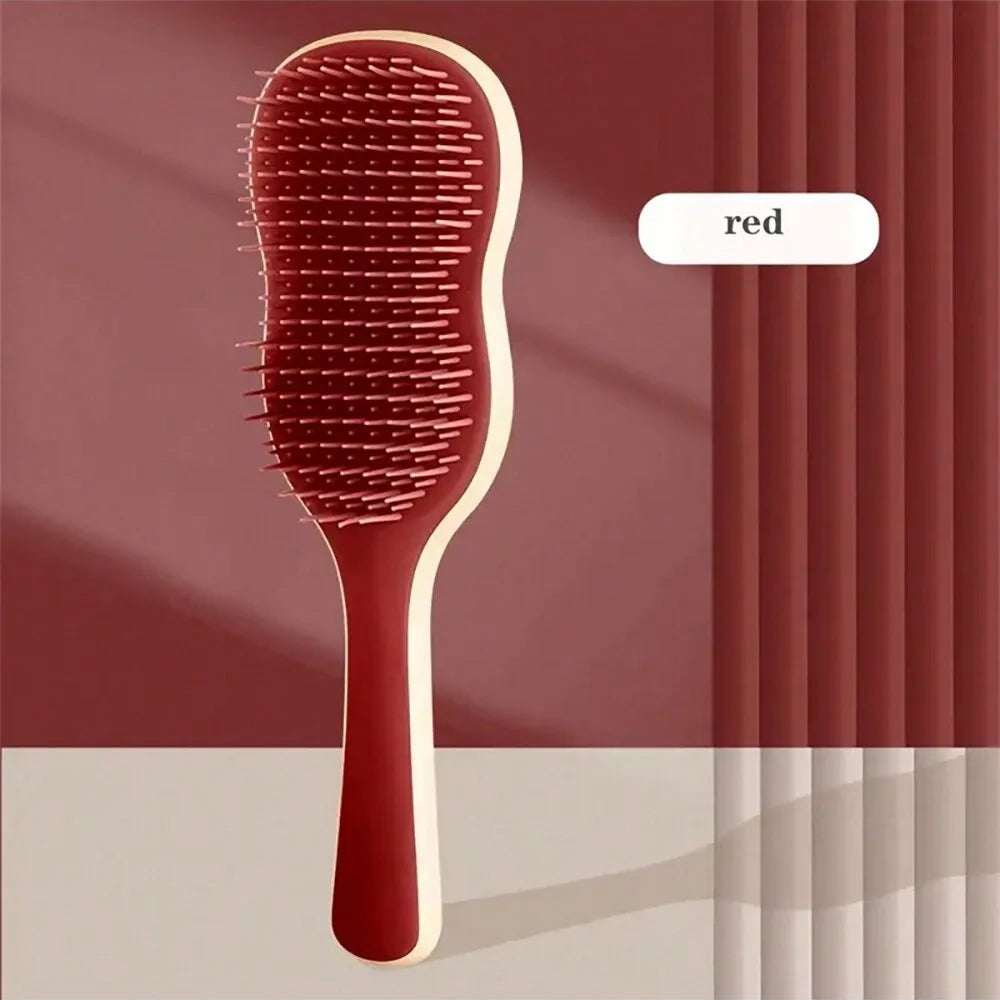 Massage Hair Comb Anti Detangling HairBrush Hair Styling Detangler Fast Blow Drying Curling Hair Brushes Comb Hairdressing Tools Oasis Select red
