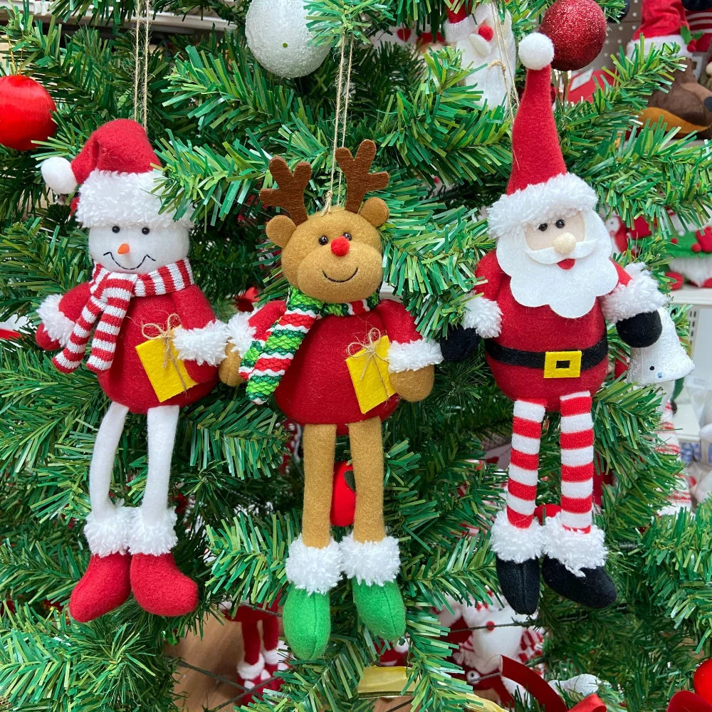 Santa Snowman Reindeer Christmas Tree Pendant Ornaments