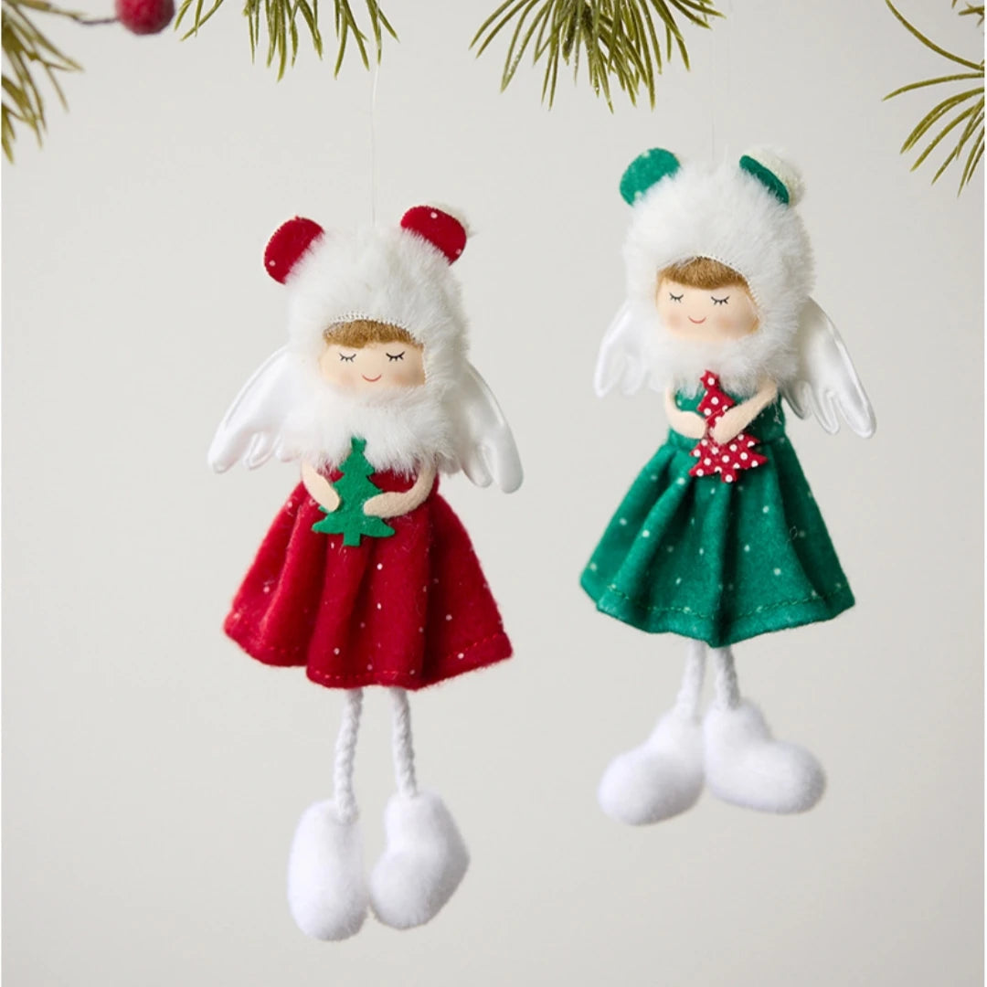 Cute Girl Angel Christmas Pendant Xmas Tree Hanging Ornaments Christmas Decorations For Home Christmas Dolls Kids Gift Navidad Oasis Select