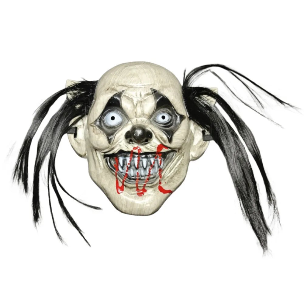 Facepiece Realistic Halloween Joker Mask Creativity Blood Scar Full Face Mask Funny Spooky Scary Joker Headgear Masquerade Oasis Select Halloween Mask