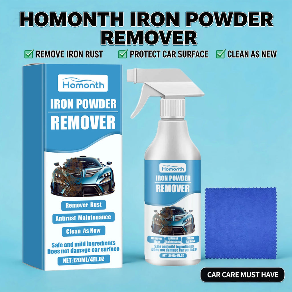 Iron Powder Remover for Car Exhaust Pipe Rust Removal Spray Cleaning Metal Iron Powder Multi-use Car Rust Remover Spray Oasis Select