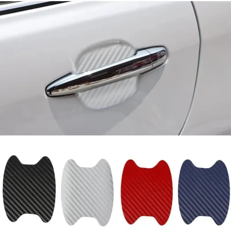 4/8/12/16Pcs Car Styling Mouldings Sticker Car Door Sticker Carbon Fiber Scratches Resistant Cover Auto Handle Protection Film Oasis Select