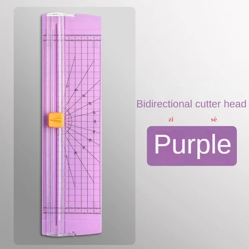 A4/A5 Mini Paper Cutter with Pull-out Ruler for DIY Office Home Stationery Photo Trimmer Scrapbooking Light Cutting Mat Machine Oasis Select Purple