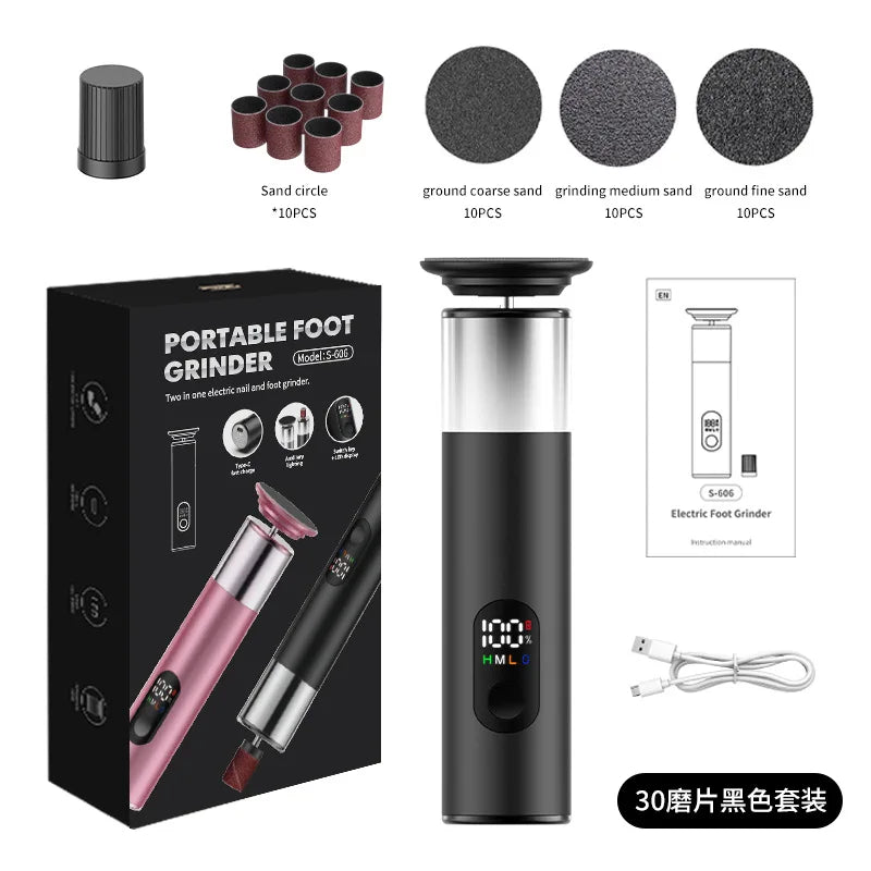 2-in-1 Electric Foot & Nail Grinder | Digital Display Rechargeable