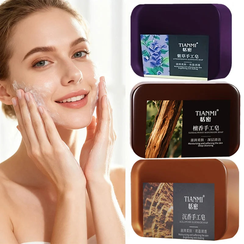6PCS Fruit & Flower Scented Handmade Soap (Lemon, Jasmine, Sandalwood, and 3 Other Fragrances) – Gentle Facial Cleansing Oasis Select