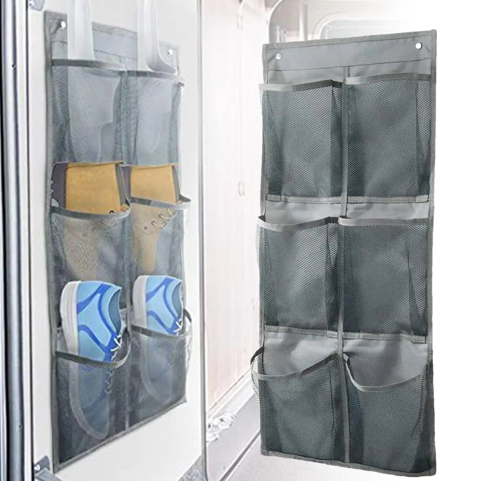 6-Pocket Mesh Hanging Organizer | Over Door Wall Storage