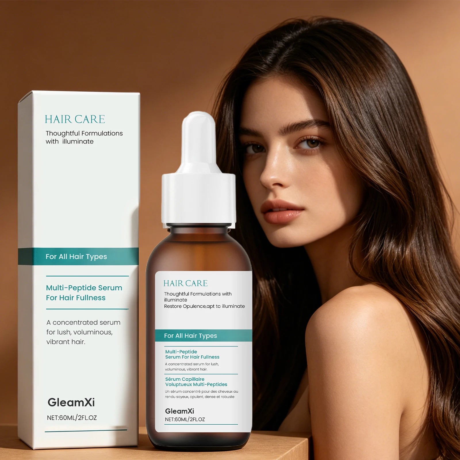 Gleamxi Multi Peptide Hair Serum – Anti-Frizz & Thickening