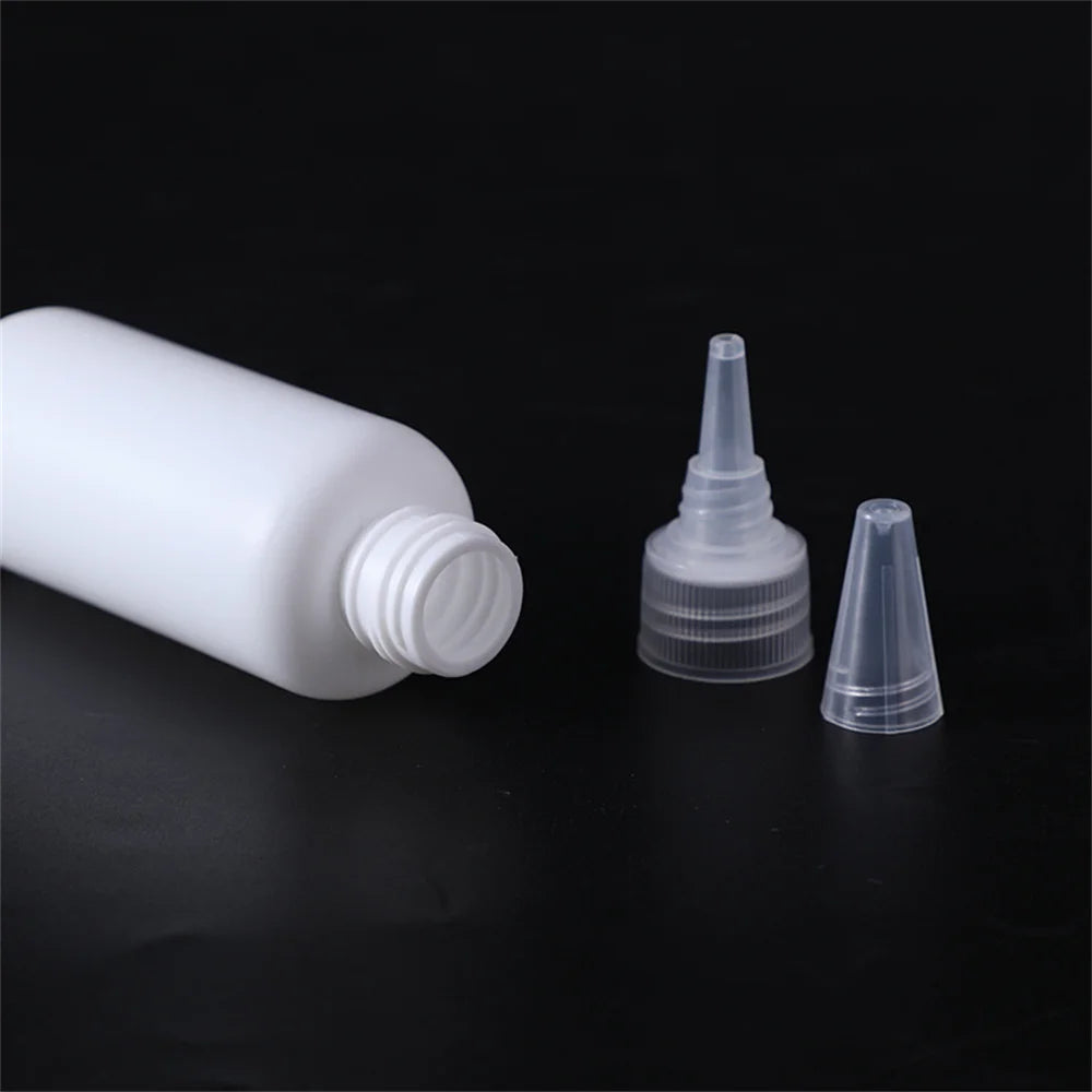 5/10/20/30/50/60/100ml Empty PE Plastic Glue Bottles With Screw-On Lids Squeeze Liquid Ink Oil Dropper Bottles Oasis Select