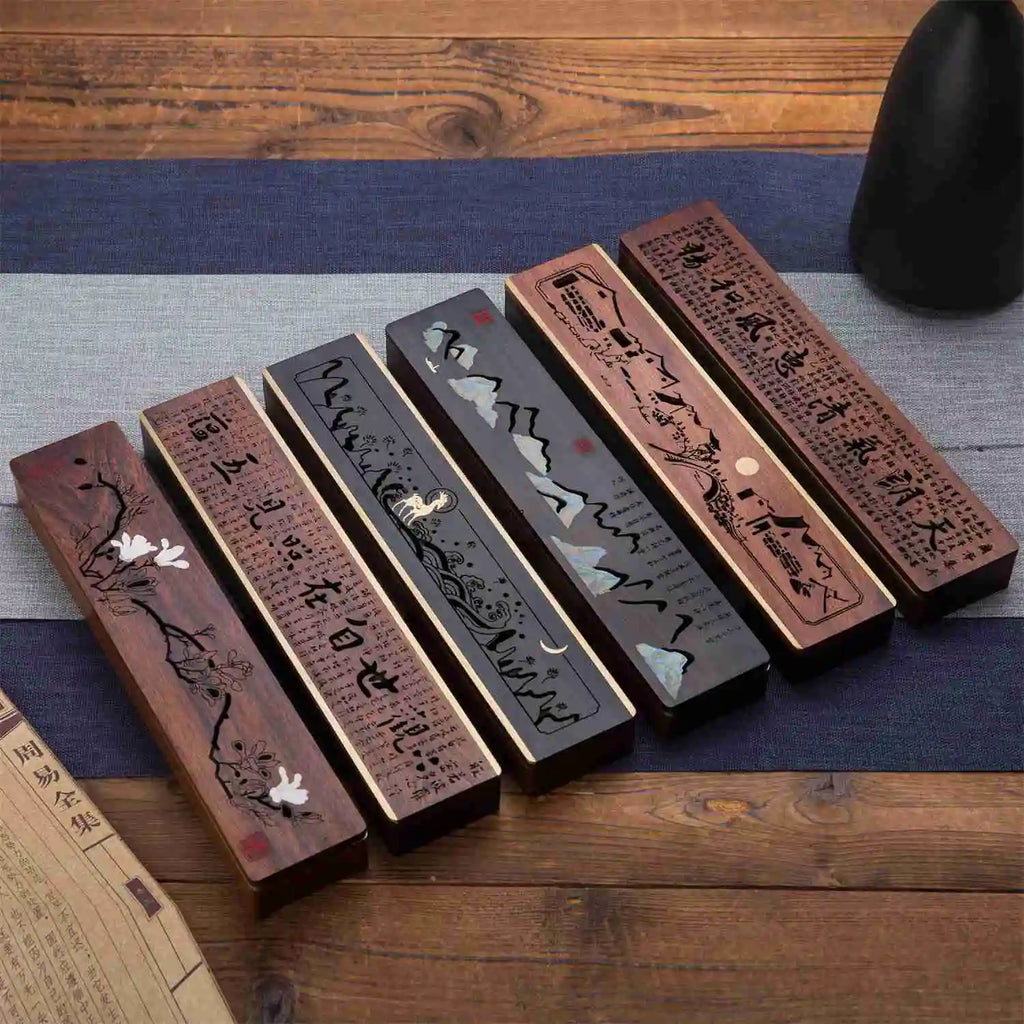 Wooden bed incense burner, cultural and creative Chinese style Zen ornaments, household incense sticks, solid wood creative Oasis Select