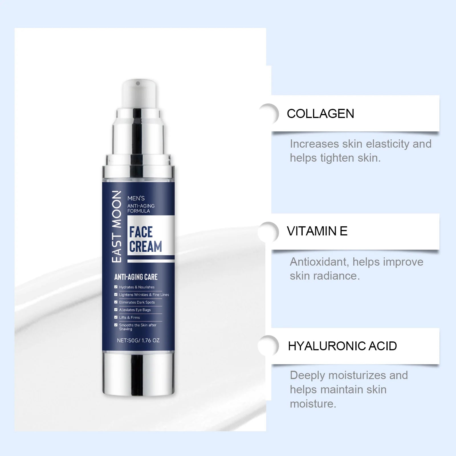 Men's Facial Firming Cream – Anti-Wrinkle & Moisturizing 50g Men's Face Cream Oasis Select
