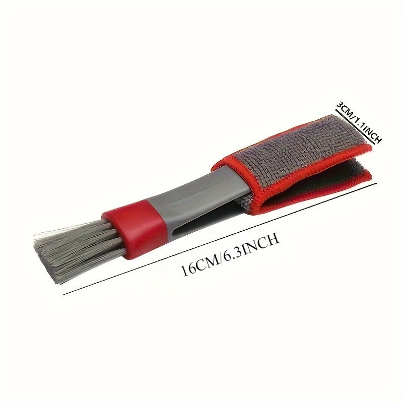 Double Head Car Detail Cleaning Brushes Car Air Vent Cleaning Conditioner Grille Duster Wipe Brushes Car Interior Cleaning Tools Oasis Select
