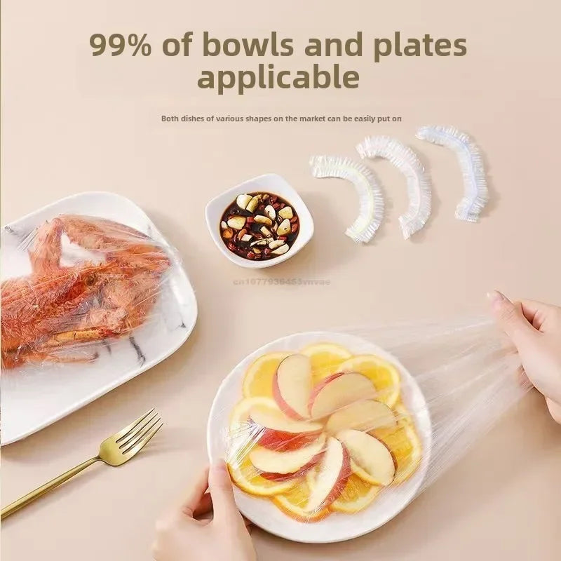 Reusable Disposable Food Cover Plastic Wrap Durable Elastic Food Lids for Bowls Elastic Plate Covers for Kitchen Food Saver Bag Oasis Select