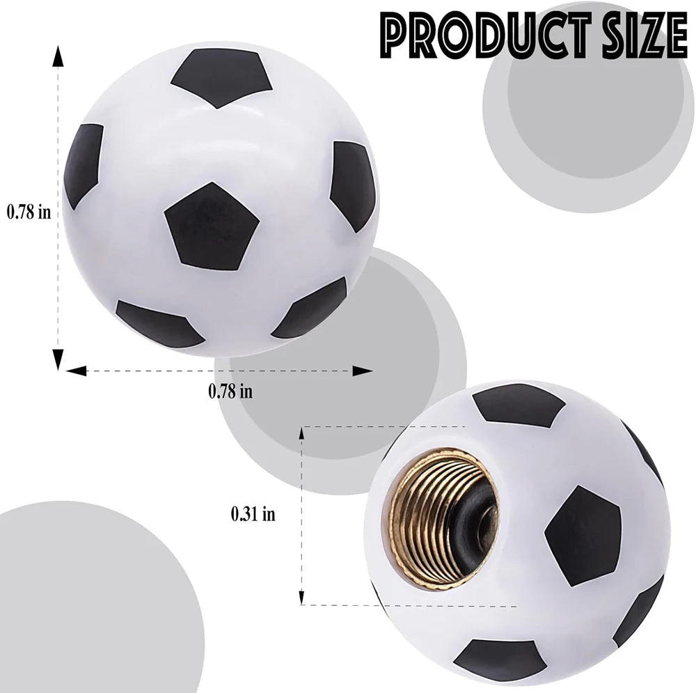 Football Style Tire Valve Stem Caps, Copper Core Dustproof Tire Valve Stem Covers for Cars, Trucks, Bikes, Motorcycles, Bicycles Oasis Select