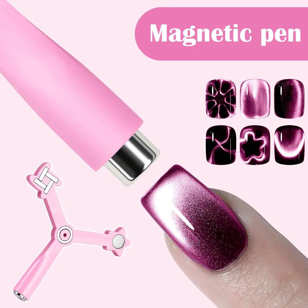 4-in-1 Cat Eye Magnet Nail Art Tool | Multi-Style Magnetic Stick Nail Art Magnet Tool Oasis Select