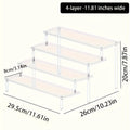 1pc Multifunctional Acrylic Transparent Stepped Cake Stand Paper Cup Cake Dessert Display Stand Suitable for Parties Oasis Select 4layer- Transparent