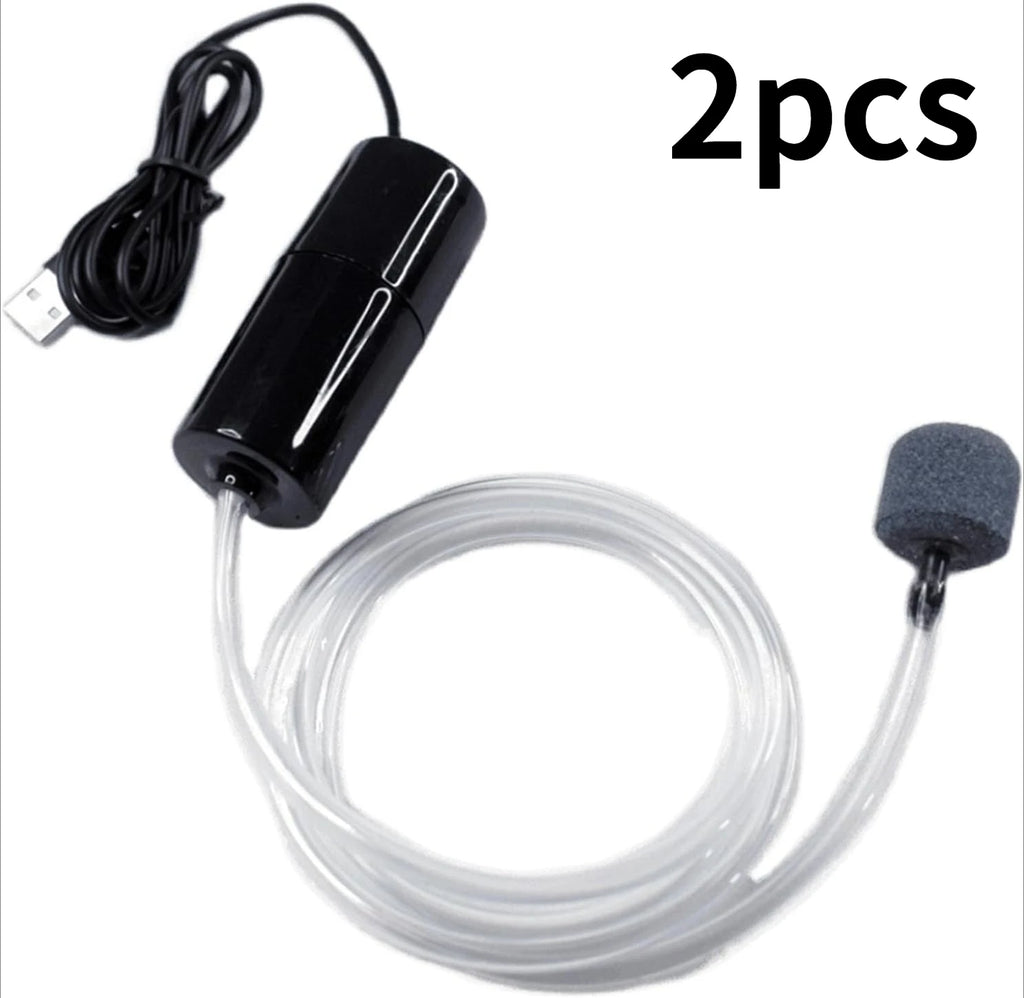 Aquarium Aerator Portable USB with Copper Cores Motor Quiet Operate Oxygen Pumps for Tanks and Fishing Fish Tanks Aerator Pumps Oasis Select 2pcs