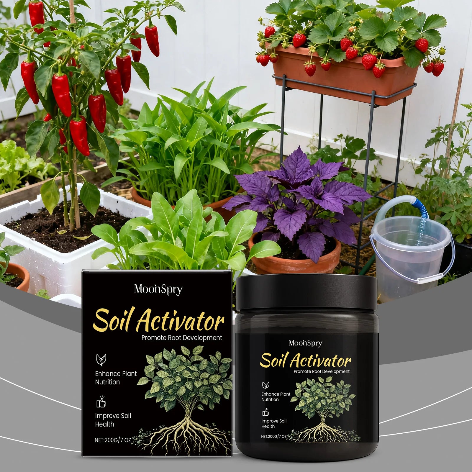 Soil Activator for Plants Garden Nutrient Soil Promote Root Health Growth Flower Loose Soil Improves Soil Structure Plant Care Oasis Select
