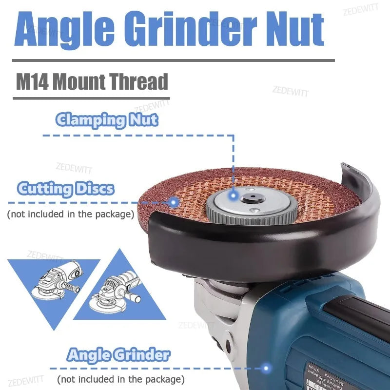 Locking Plate Durable For M14 Angle Grinder Chuck Self Tightening Lock Nuts Angle Grinder Flange Nuts Angle Grinder Accessories Oasis Select