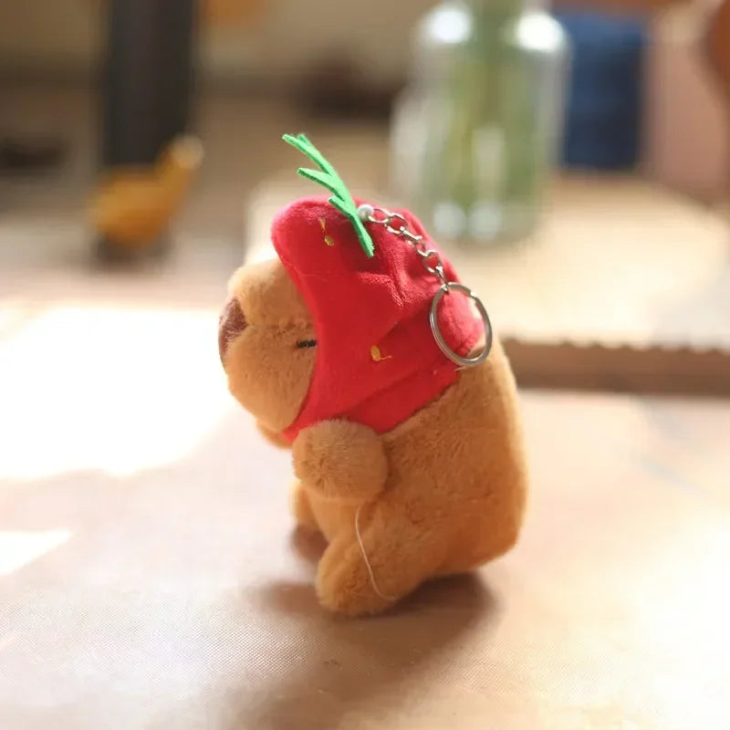 1-20PCS Cartoon Capybara Pendant Plush Toy Doll Bag Hanging Ornament Cute Kapila Keychain Doll Desktop Doll Ornament Car Pendant Oasis Select