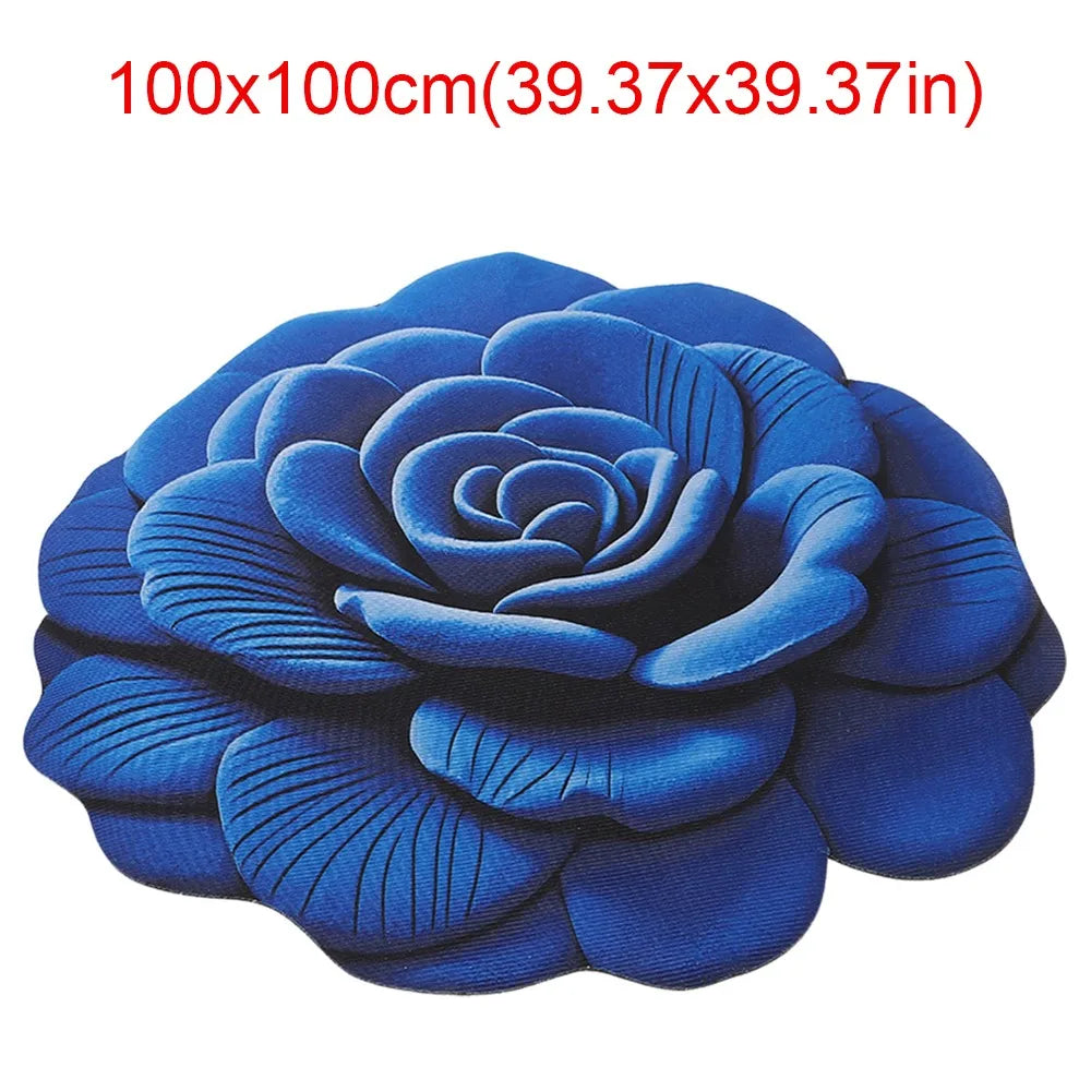 Peony Flower Shaped Non-Slip Floor Mat | Soft Absorbent Rug
