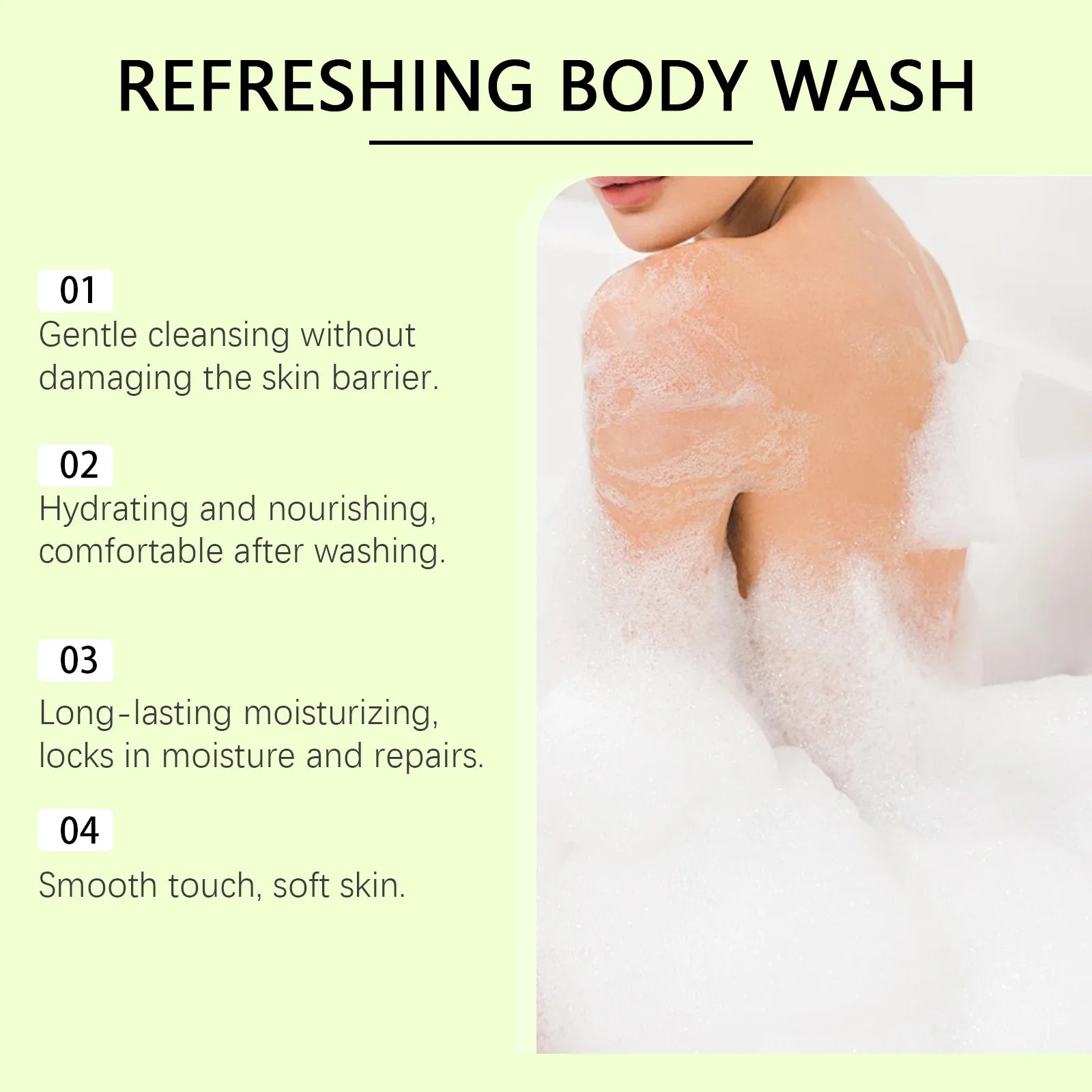 Fragrance Body Wash Leave Fragrance Oil Control Skin Exfoliator Refreshing Deep Moisturize Brighten Fragrance Shower Gel Oasis Select